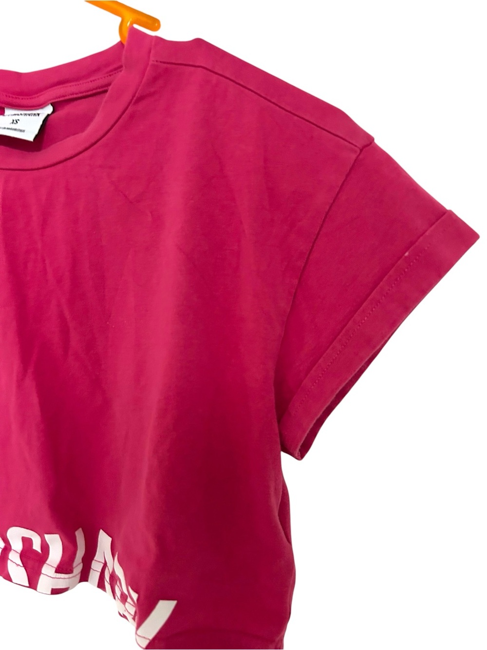 Gymshark Fraction Crop Top Hot Pink Boxy Tee- XS - Picture 6 of 8
